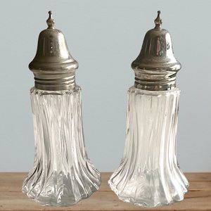 Gorgeous vintage Shannon crystal salt and pepper shakers